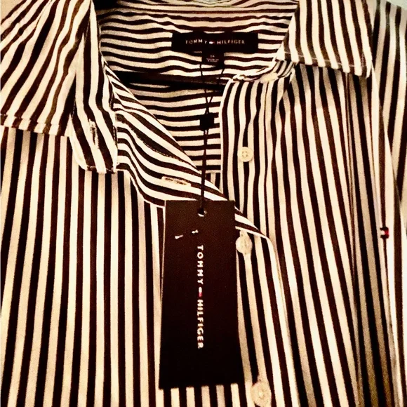 Tommy Hilfiger Striped Shirt Dress NWT - Picture 2 of 3